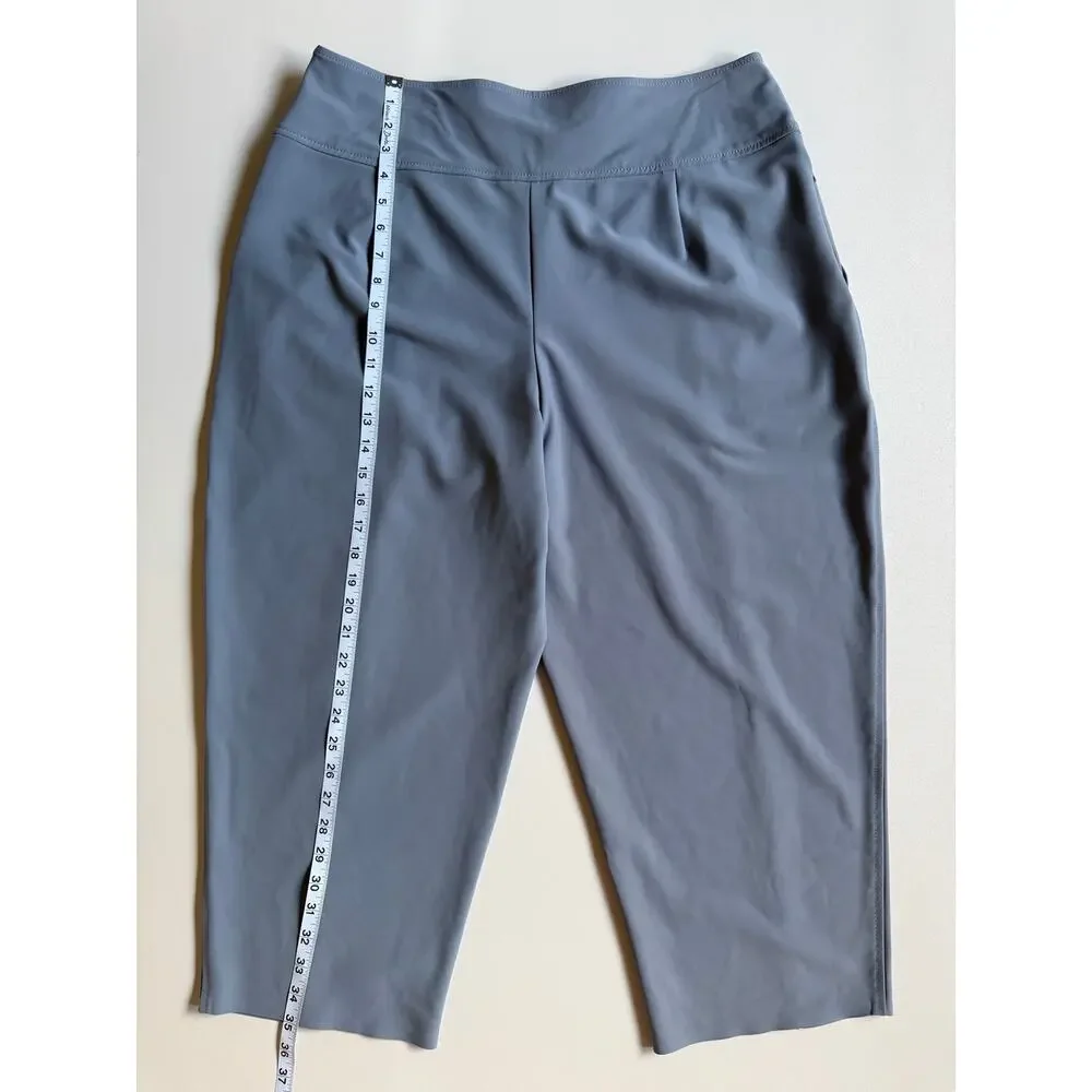 Athleta Women's Blue Gray Stellar Crop Trousers Pants Plus Size 16 - Picture 9 of 14